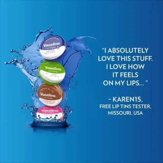 Vaseline Lip Therapy Balm Tin - Rosy Lips - 0.6oz image {4}