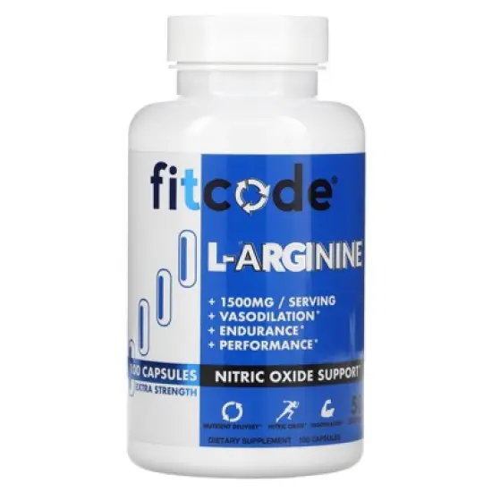 fitcode L-Arginine, 100 Capsules image {4}