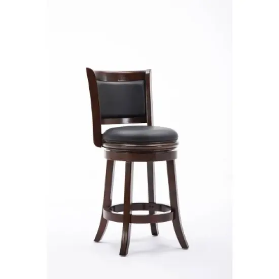 24" Augusta Swivel Counter Height Barstool Hardwood - Boraam image {12}