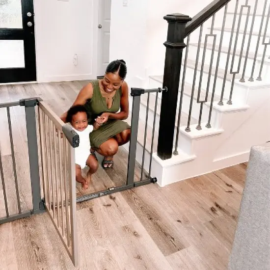 Toddleroo by North States Driftwood Extra Wide Gate image {6}