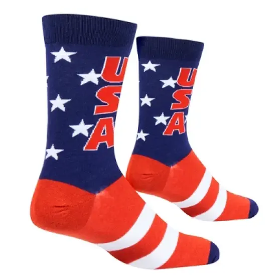 Cool Socks, Usa Stars, Funny Novelty Socks, Adult, Large image {1}