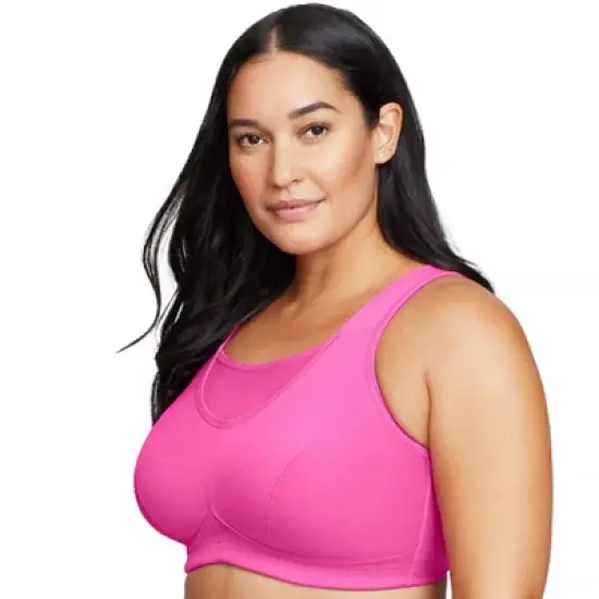Glamorise Womens No-Bounce Camisole Sports Wirefree Bra 1066 Rose Violet image {2}