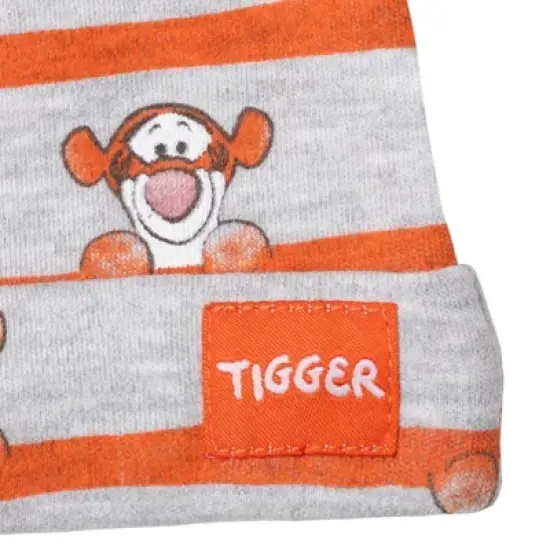 Disney Winnie the Pooh Tigger Baby 3 Piece Snap Jacket Footed Pant Hat Set Newborn to Infant image {6}