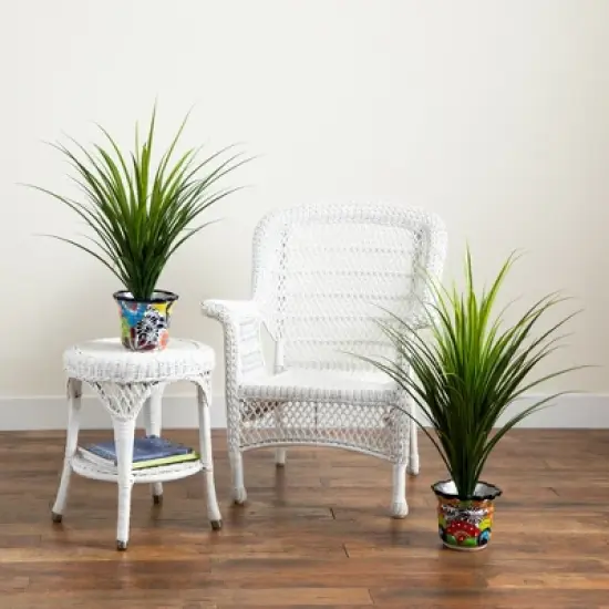 Nearly Natural 7-in x 8-in Handmade Mexican Talavera Ceramic Planter image {4}