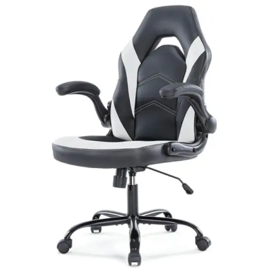 IULULU Computer Gaming Desk Chair - Big and Tall Ergonomic Comfy Lumbar Support, PU Leather Height Adjustable image {4}
