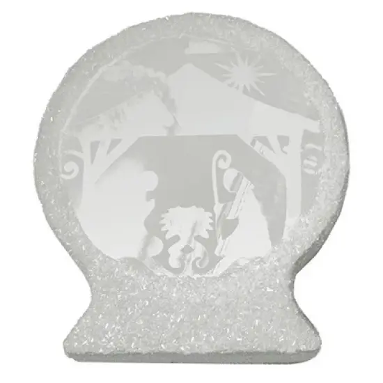 Northlight LED Lighted Nativity Scene Christmas Decoration - 9.25" - Silver Tone image {1}