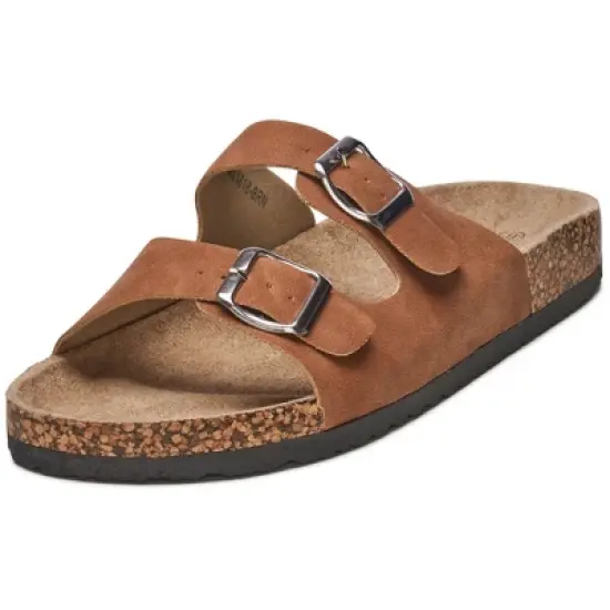 Alpine Swiss Mens Double Strap Casual Slides Flat Sandals image {7}