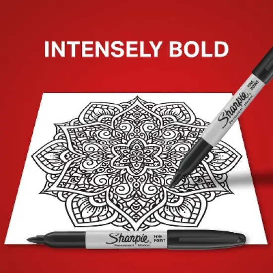 Sharpie Permanent Markers Fine Tip Black image {2}