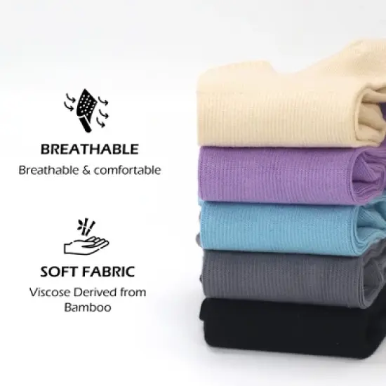 SERISIMPLE Women Viscose Bamboo No Show Sock Low Cut Socks Arch Support Breathable Athletic Sock 5 Pairs image {10}