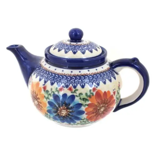 Blue Rose Polish Pottery 18 Vena Teapot image {4}