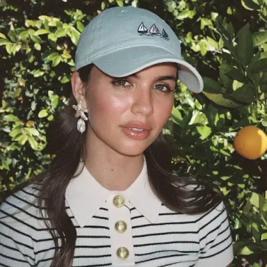 Sail Boats Hat - Frasier Sterling Mint: Adjustable Cotton Baseball Cap, One Size image {3}