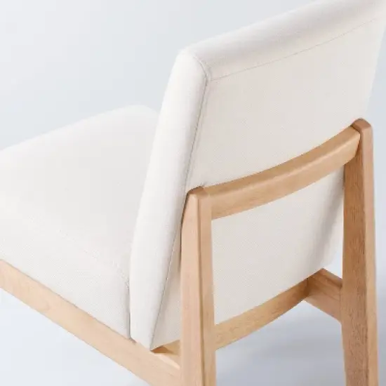 Upholstered Natural Wood Slipper Dining Chair - Hearth & Hand&trade; with Magnolia image {4}