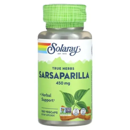 Solaray True Herbs, Sarsaparilla, 450 mg, 100 Vegcaps image {4}