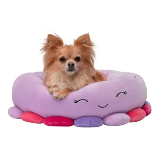 Squishmallows Beula The Octopus Cat and Dog Bolster Bed - Light Purple image {6}