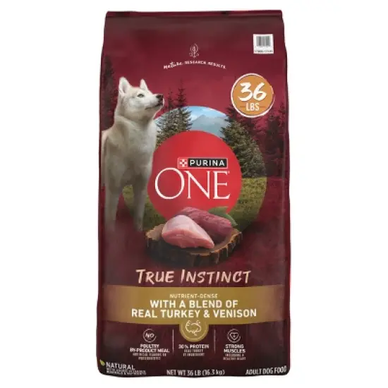 Purina ONE SmartBlend True Instinct Natural Real Turkey & Venison Flavor Dry Dog Food image {11}