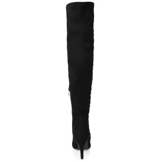 Journee Collection Womens Abie Tru Comfort Foam Stiletto Over The Knee Boots image {2}