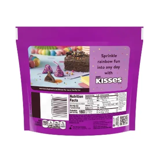 Hershey's Kisses Rainbow Brownie Flavored Share Bag Candy - 9oz image {1}