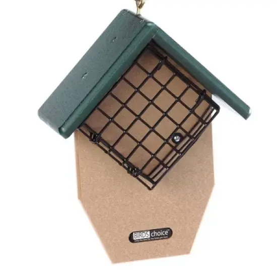 Birds Choice 2-Cake Feeder with Angled Suet Basket Bird Feeder: Weather-Resistant, No Assembly, Polyether Material image {3}