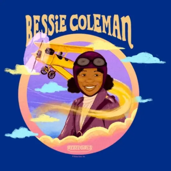 Junior's Rebel Girls Bessie Coleman Portrait T-Shirt image {1}