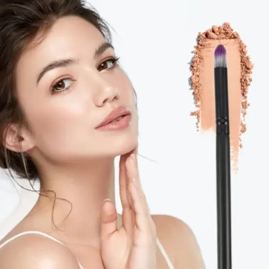 Unique Bargains Face Concealer Makeup Brushes and Sets Black 3 Pcs image {5}