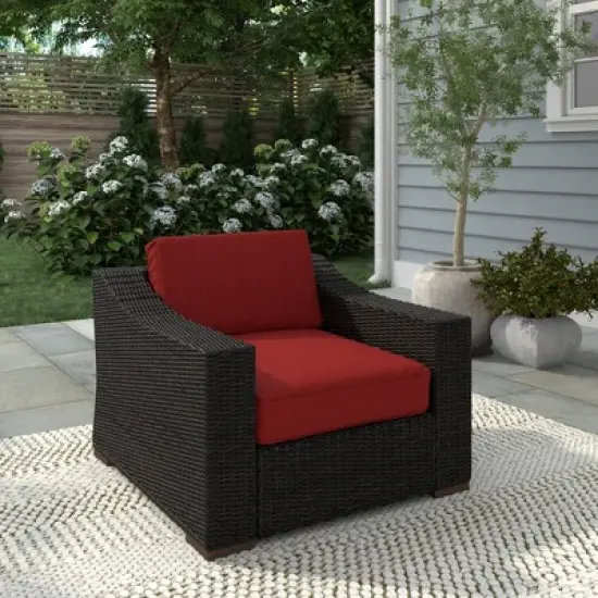 Glenwillow Home Portland Patio PE Rattan Arm Chair image {4}