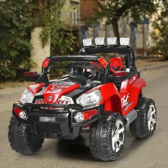 Costway 12V Kids Ride On Truck Car SUV MP3 RC Remote Control with LED Lights Music image {4}