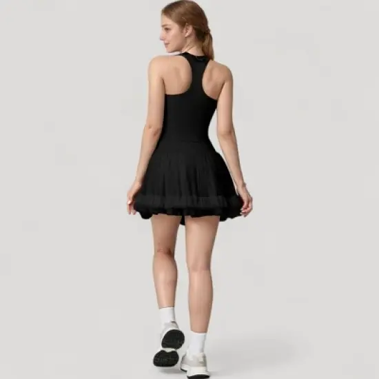 Anna-Kaci Active Women's Tulle Mini Skirt with Soft Lining and Layered Ruffle Hem for a Whimsical Ballet-Inspired Look image {5}