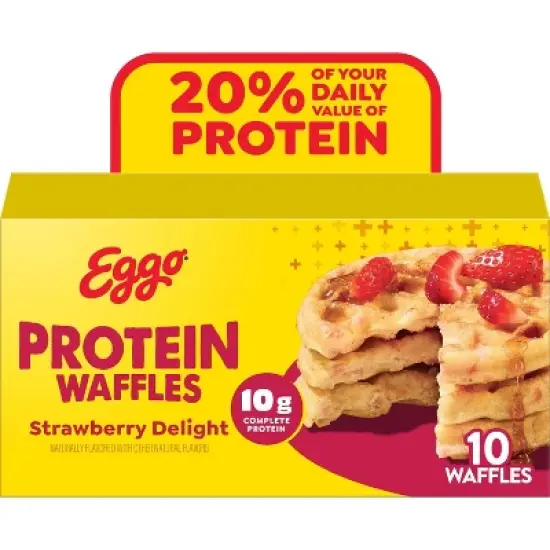 Eggo Frozen Protein Strawberry Delight Waffles - 12.3oz/10ct image {1}