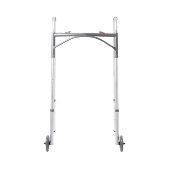 McKesson Walker with Wheels, Folding Rolling Walker, 350 lbs Capacity, 1 Count image {1}