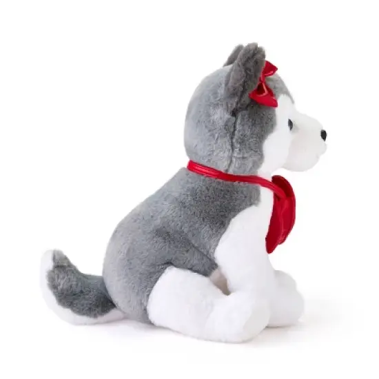 FAO Schwarz 12" Sparklers Plush Husky with Purse image {2}