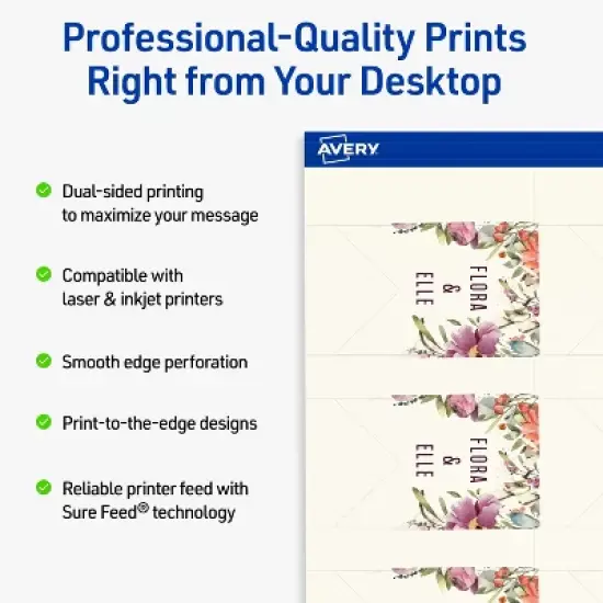 Avery Banner Flag Tags, 1-1/2" x 2-1/3", Matte Ivory, 150 Total image {1}