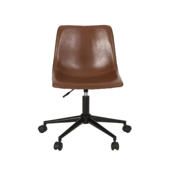 Jarvi Contemporary Upholstered Swivel Office Chair with Rolling Casters - Christopher Knight Home image {13}