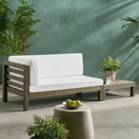 Syemin Patio Seating Sets Outdoor, Featuring Unique Design, Ideal for Chats, Perfect for Gardens, Living Spaces, White, 58.25"*30.25"*26.5" image {5}