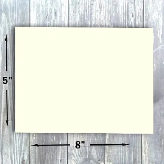 Hamilco Blank Index Cards 5 x 8 Card Stock 80lb Cover Cream Cardstock Paper - 100 Pack image {2}