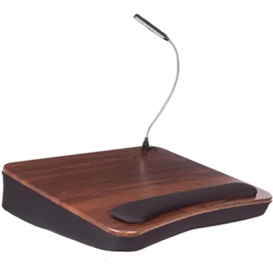 Sofia + Sam Memory Foam Lap Desk with USB Light Portable - Black image {7}