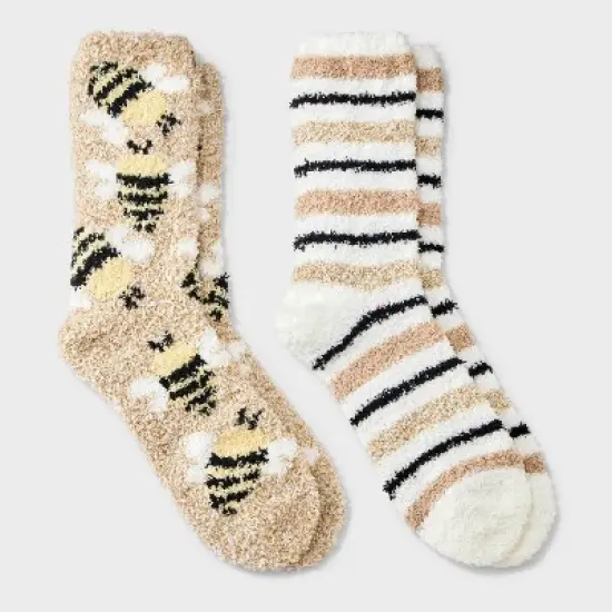 Women's 2pk Cozy Crew Socks - 4-10 image {6}