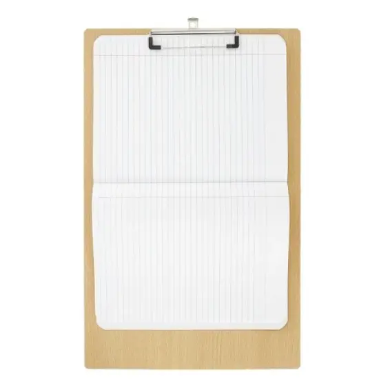 Juvale Extra Large 11x17 Clipboard with Low-Profile Clip, Wooden Vertical Clip Board image {4}