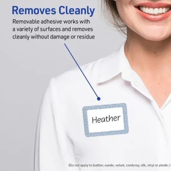 Avery Adhesive Name Tags, Polka Dots Design, 2-1/3" x 3-3/8", 80ct image {2}