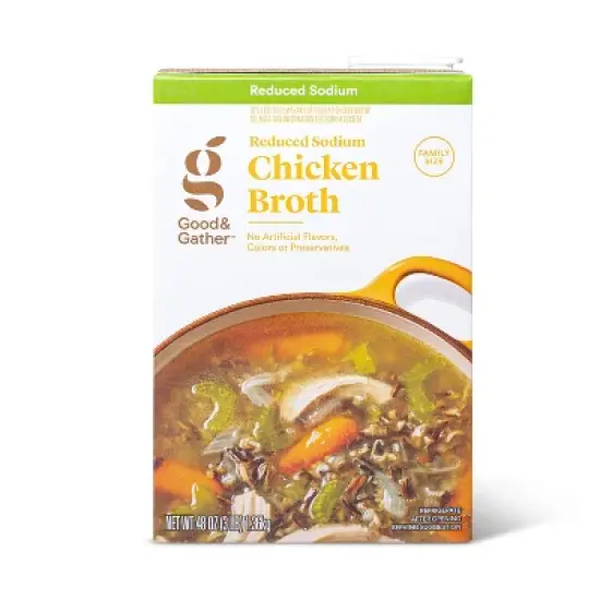 Reduced Sodium Chicken Broth - 48oz - Good & Gather&trade; image {3}
