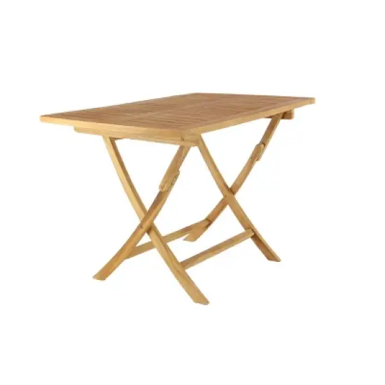 5pc Traditional Teak Wood Patio Dining Set - Brown - Olivia & May image {4}