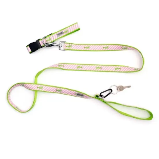 The Worthy Dog Stripe Alligator Dog Leash image {1}