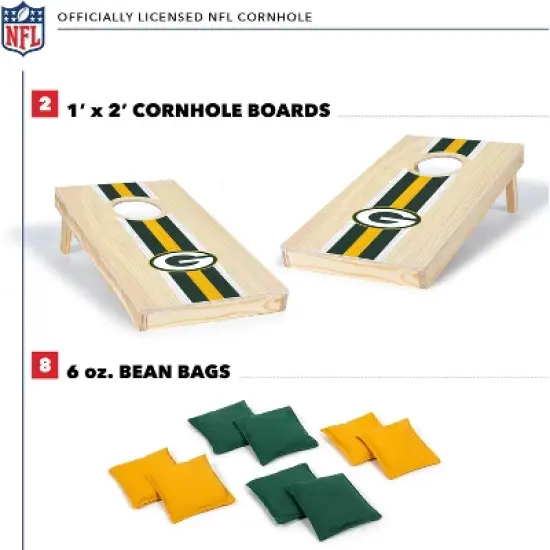 NFL Green Bay Packers 1'x2' Wood Cornhole Set image {1}