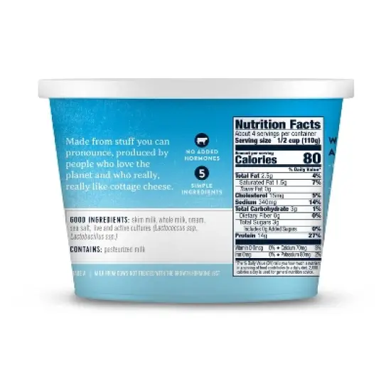 Good Culture 2% Milkfat Simply Cottage Cheese - 16oz image {5}