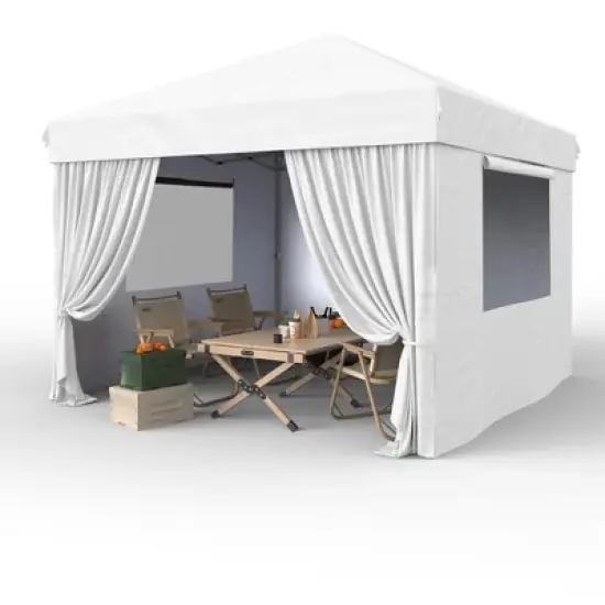 Garvee 10x10 Pop Up Canopy Tent Outdoor Canopy One-Person Set Up Heavy Duty Commercial Instant Tent Shelter, 4-Sidewall image {12}