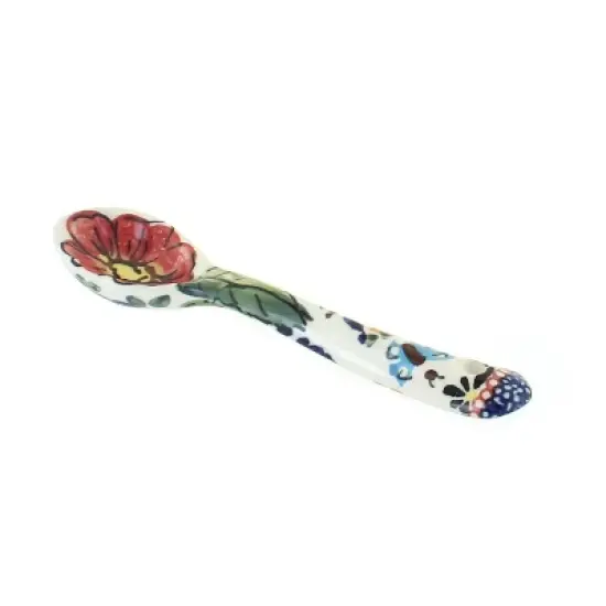 Blue Rose Polish Pottery 1739 Zaklady Sugar Spoon image {2}