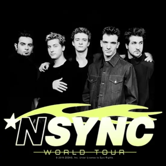 Junior's NSYNC World Tour Poster T-Shirt image {1}