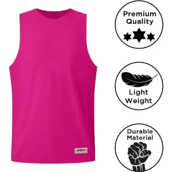 Amber Fight Gear Premium Durable Boxing Jersey with Satin Finish Fabric &ndash; Comfortable & Stylish Training Gear for Unmatched Performance, Pink, Medium image {4}