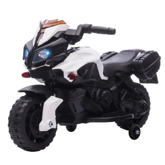 Aosom 6V Electric Motorcycle for Kids, Dirt Bike, Battery-Powered Ride-On Toy Off-Road Street Bike with Pedal, Headlights, and Training Wheels image {7}