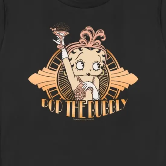 Women's Betty Boop New Year's Pop the Bubbly T-Shirt image {1}