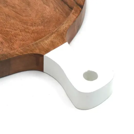 SEVOBAL Serving Platters Handmade Board for Cheese Charcuterie Presentations Entertaining Guests, Gifting to Cheese Lovers, Brown, 15"*10"*2" image {3}